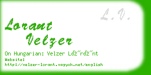 lorant velzer business card